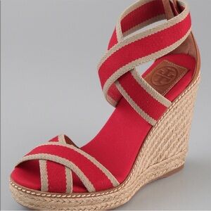 “TORY BURCH” Adonis Espadrille Wedge Sandals